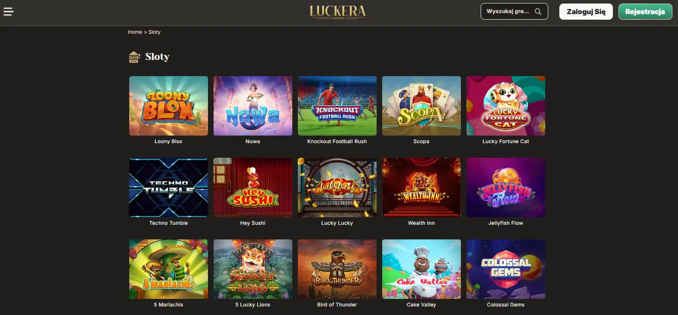 Luckera Casino no deposit bonus – dostępne gry objęte promocjami